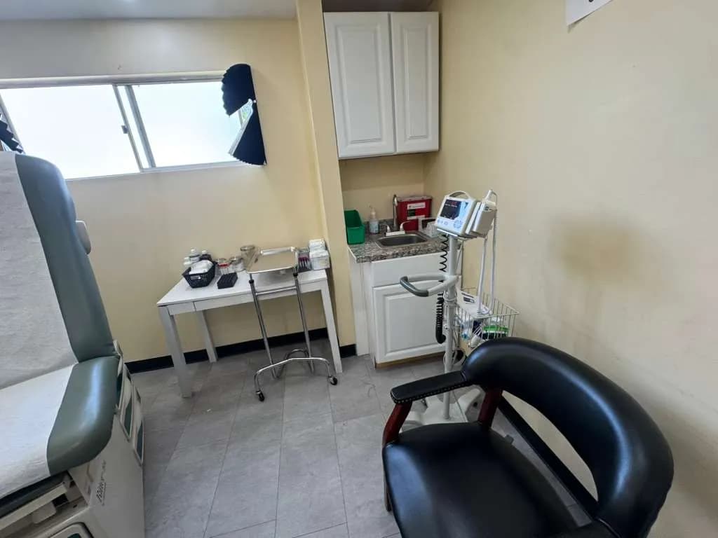IV hydration therapy treatment room with medical equipment at Palm Urgent Care El Cajon California