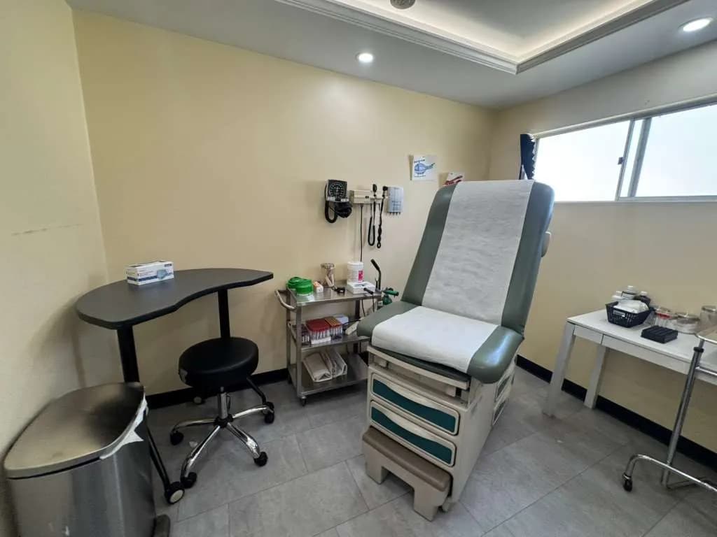 Walk-in care exam room San Diego urgent care clinic